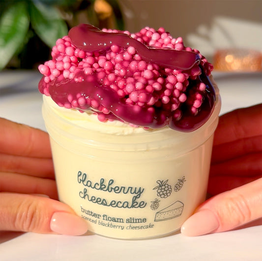Blackberry Cheesecake Floam Crunchy White Purple Slime Fantasies Shop 9oz Front View
