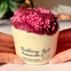 Blackberry Cheesecake Floam Crunchy White Purple Slime Fantasies Shop 9oz Front View