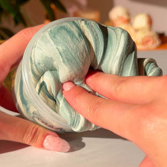 Cash Swirled Green Cloud Creme Slime Emergency Kit Slime Fantasies Shop 9oz Push