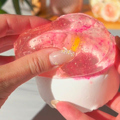 Cherry Blossom Raindrop Zen Garden Pink White Layered Slime Fantasies Shop Unboxed Squeeze