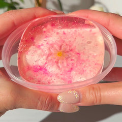 Cherry Blossom Raindrop Zen Garden Pink White Layered Slime Fantasies Shop 9oz Top Squeeze