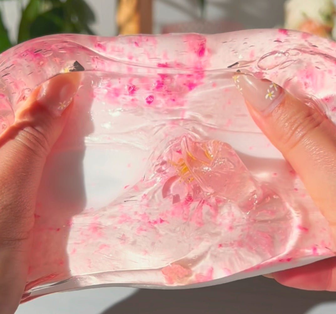 Cherry Blossom Raindrop Zen Garden Pink White Layered Slime Fantasies Shop Pull