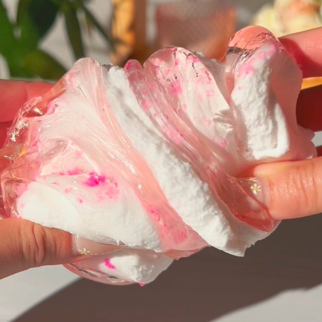 Cherry Blossom Raindrop Zen Garden Pink White Layered Slime Fantasies Shop Twist