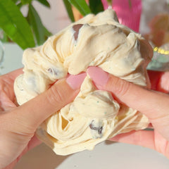 Cococini Cove Cream Colored Pebble Cream Slime Sugarfoam Island Key Lime Scented Slime Fantasies Shop Final Squeeze