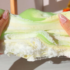 Deluxe Pamper Package Nail Salon Green Yellow White Charm Cloud Dough Slime Slime Fantasies Shop Stretch