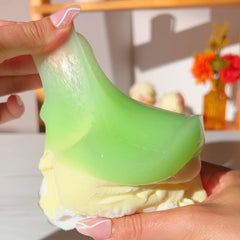 Deluxe Pamper Package Nail Salon Green Yellow White Charm Cloud Dough Slime Slime Fantasies Shop Pull