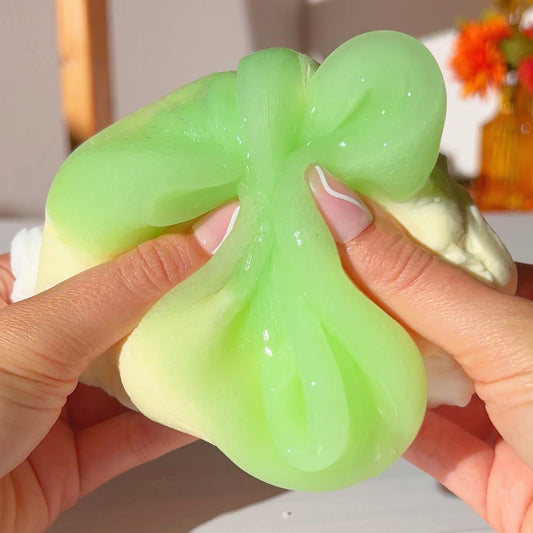 Deluxe Pamper Package Nail Salon Green Yellow White Charm Cloud Dough Slime Slime Fantasies Shop Squeeze