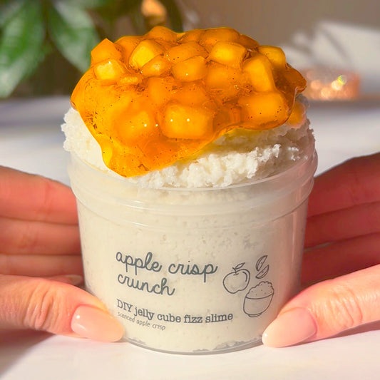 Apple Crisp Crunch Fall Slime Crunchy Snow Fizz Slime Fantasies Shop 9oz Front View