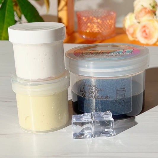 Brown Sugar Shaken Espresso Coffee Brown Cream Ice Cube DIY Slime Cozy Coffee Shop Slime Fantasies Shop 9oz Set