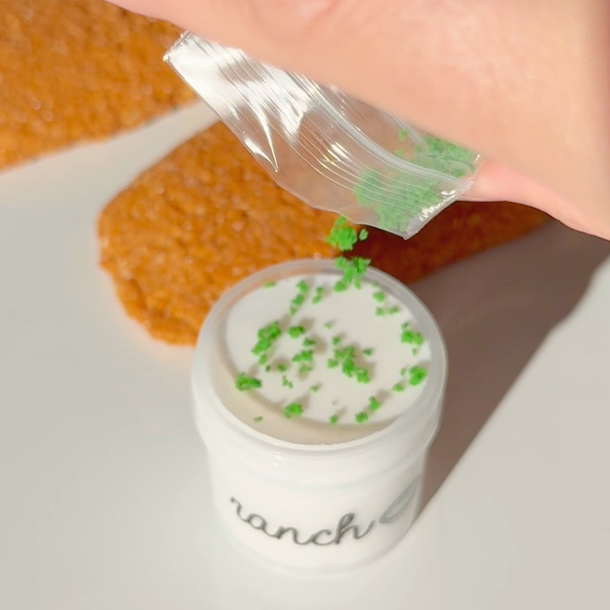 Nashville Hot Mozzarella Sticks Savory DIY Slime Kit Slime Fantasies Shop Front View Assembly Ranch Herb Mixing