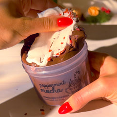 Peppermint Mocha Christmas Winter Jelly Cube Slime Fantasies Shop 9oz Front View Pull
