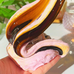 Pink Milk Shaken Espresso Pink Cream Brown DIY Clear Butter Slime Slime Fantasies Shop Drizzle