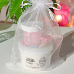 Sugar Peach Whip White Pastel Peach DIY Slay Clear Jelly Cube Slime Sugarfoam Island Fruity Peach Compote Scented Slime Fantasies Shop 9 oz Bagged Bundle