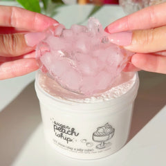Sugar Peach Whip White Pastel Peach DIY Slay Clear Jelly Cube Slime Sugarfoam Island Fruity Peach Compote Scented Slime Fantasies Shop Sauce Assembly