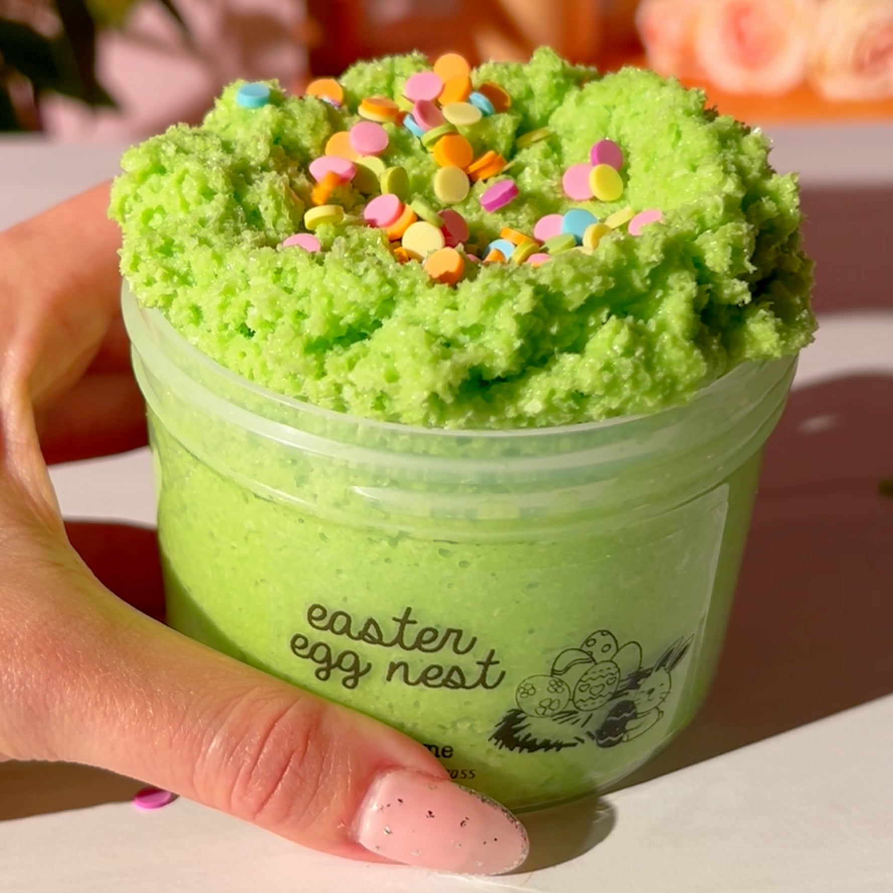 Easter Egg Nest Green Snow Fizz Slime Easter Slime Fantasies Shop 9oz Topish View