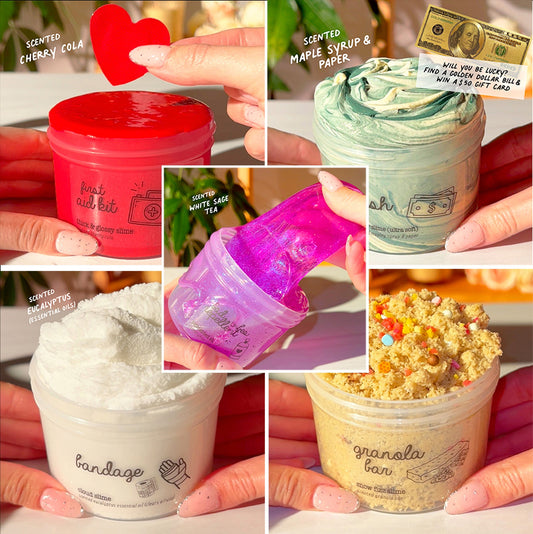 Emergency Kit Slime Set Bundle Slime Fantasies Shop 9oz Front View Collage