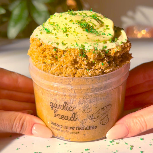 Garlic Bread Savory Snow Fizz Crunchy Slime Fantasies Shop 9oz Front View