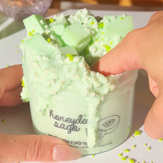 Honeydew Sago Pastel Green Perlite Jelly Cube Crunchy Slime Fantasies Shop 9 oz Push
