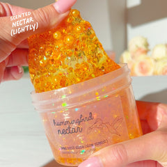Hummingbird Nectar Enchanted Garden Orange Golden Bead Bomb Slime Slime Fantasies Shop 9oz Front View