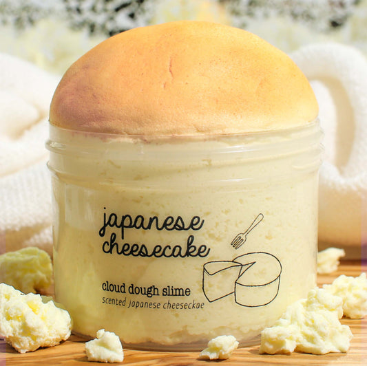 Japanese Cheesecake Yellow Cream Cloud Dough Fluffy Slime Fantasies Shop 9oz Front View