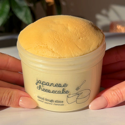Japanese Cheesecake Yellow Cream Cloud Dough Fluffy Slime Fantasies Shop 9oz Front View