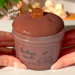 Leather Couch Brown Cabin Glossy Butter Slime Fantasies Shop 9oz Front View