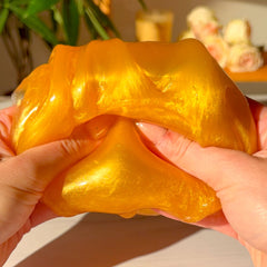 Lucky Gold Coins Clear Unscented Slime Fantasies Shop 9oz Push3