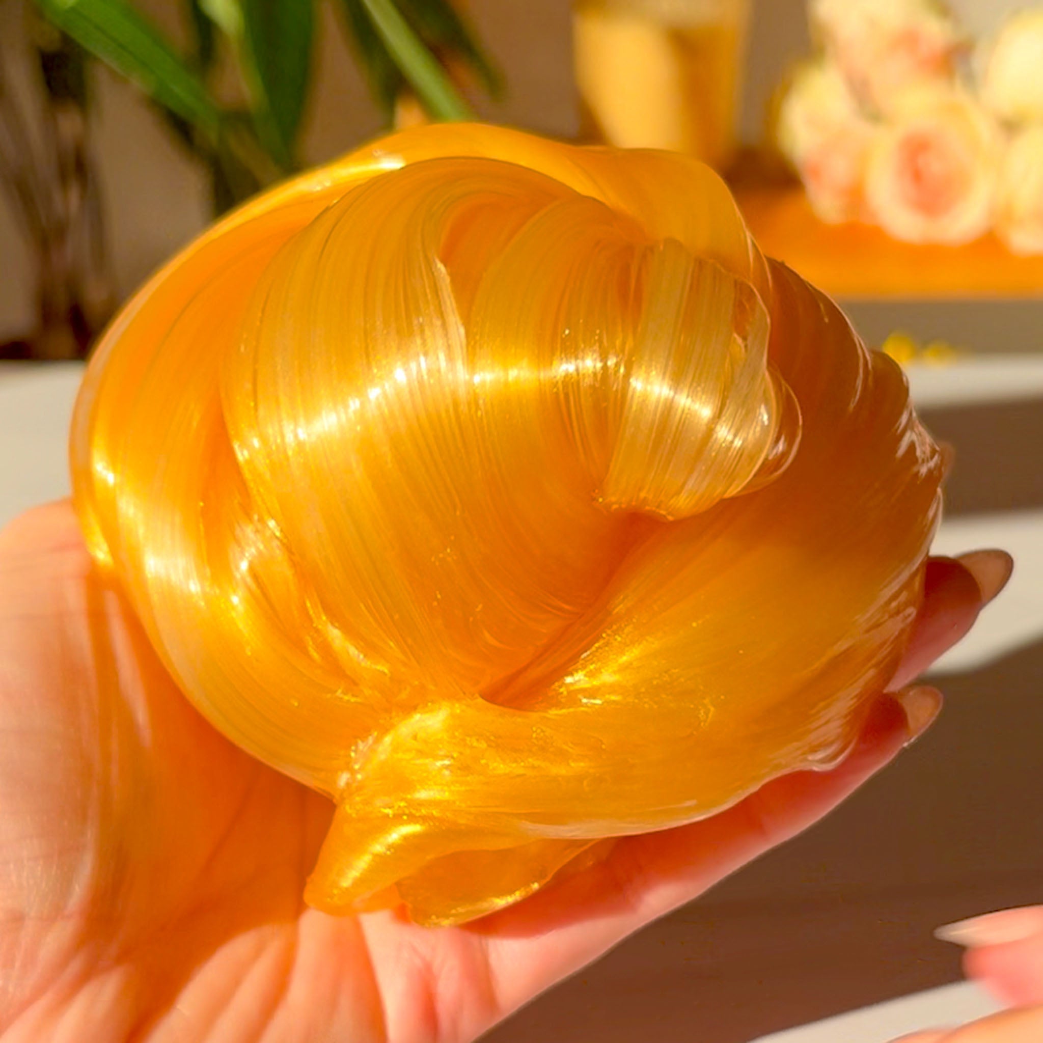 Lucky Gold Coins Clear Unscented Slime Fantasies Shop Swirled