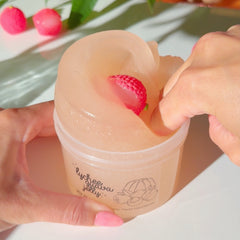 Lychee Guava Jelly Light Peachy Jelly Slime Sugarfoam Island Fruity Scented Slime Fantasies Shop 9 oz Push