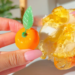 Orange Blossom Raindrop Soil Enchanted Garden Orange White Cloud Creme Slime Slime Fantasies Shop Charm