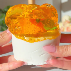 Orange Blossom Raindrop Soil Enchanted Garden Orange White Cloud Creme Slime Slime Fantasies Shop Unboxed