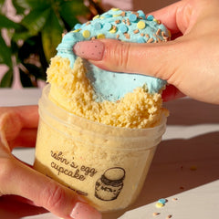 Robins Egg Cupcake Blue Cake Butter Snow Fizz Slime Easter Slime Fantasies Shop 9oz Pull