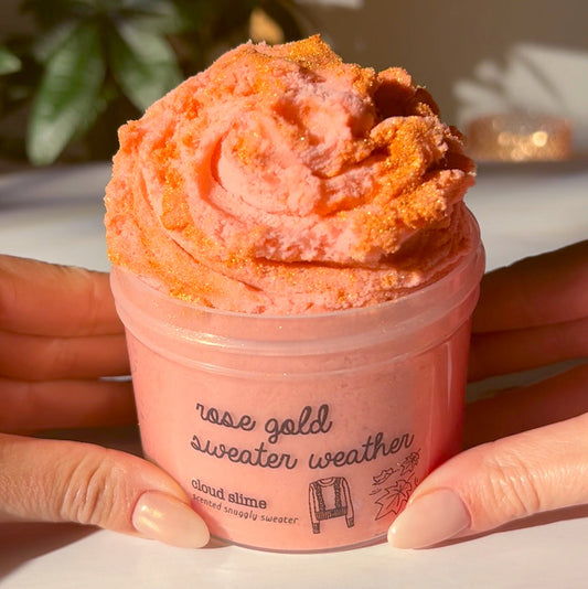 Rose Gold Sweater Weather Fall Slime Fluffy Cloud Slime Fantasies 9oz Front View