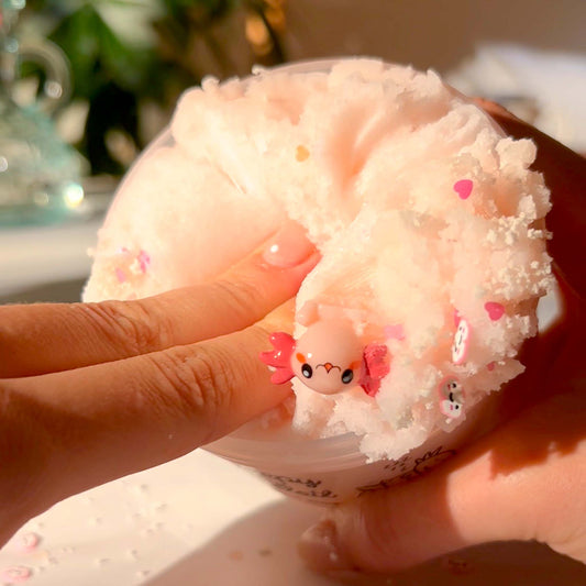 Sleepy Baby Axolotl Cute Kawaii Pink Cloud Slime Fantasies Shop 9oz Poke 2