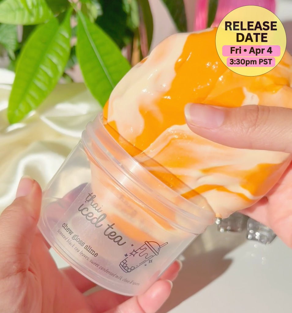 Thai Iced Tea Orange Chewy Thick and Glossy Slime Fantasies Shop Assembly Jaring