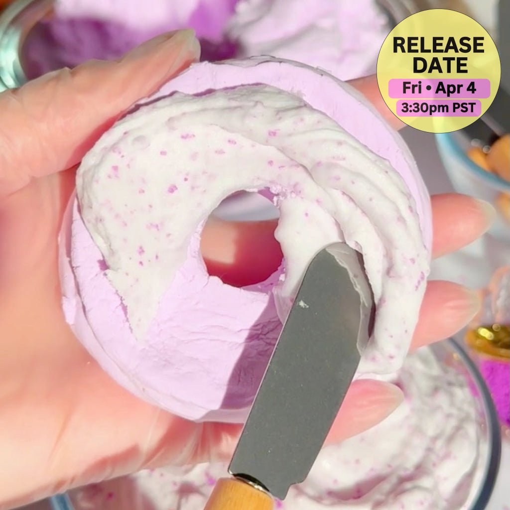 Whipped Blueberry Bagel Purple DIY Clay Butter Slime Fantasies Shop Clay Bagel Spread