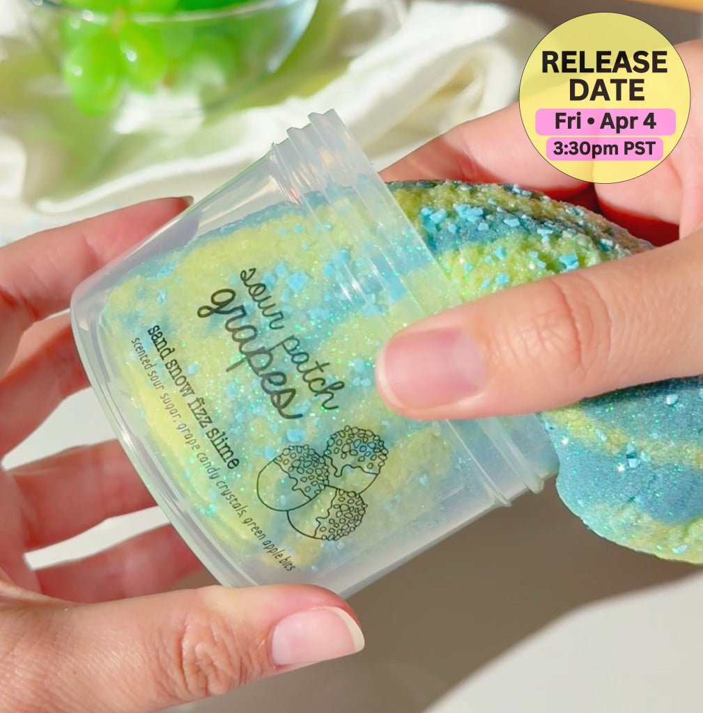 Sour Patch Grapes Blue Green Sand Fizz Slime Fantasies Shop Assembly Jaring