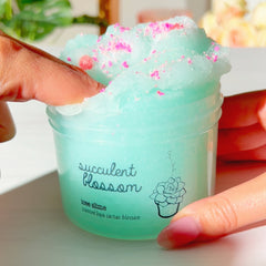 Succulent Blossom Enchanted Garden Teal Icee Slime Slime Fantasies Shop 9oz Push