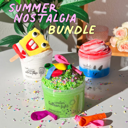 Summer Nostalgia Bundle Slime Gift Set Slime Pack Slime Fantasies Shop 9oz Front View