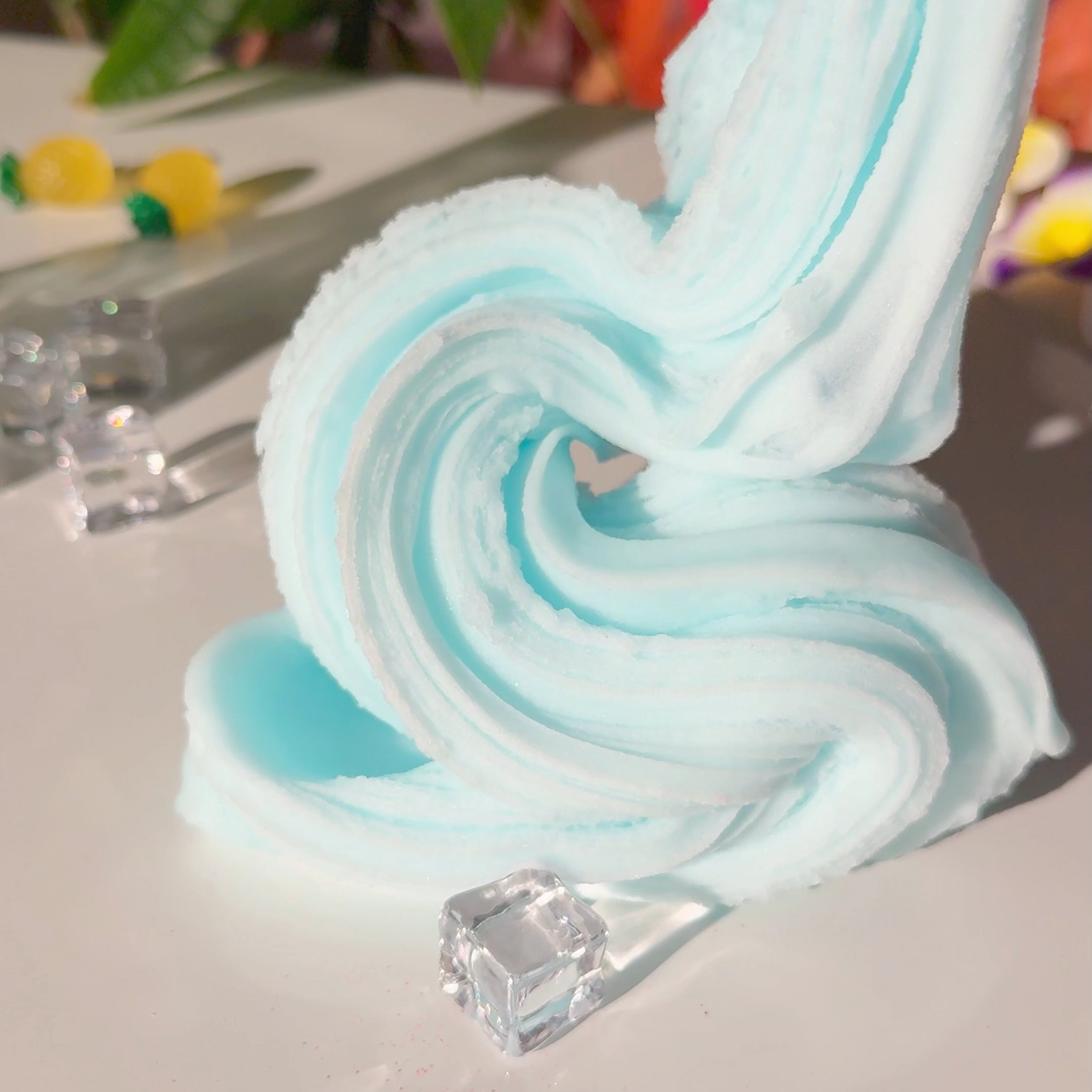 The Blue Lagoon Turquoise Icee Slime Sugarfoam Island Fruity Pineapple Scented Slime Fantasies Shop Drizzle