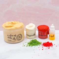 A Slice Of Italy Savory Pizza DIY Slime Kit Butter Slime Fantasies Shop Set Components