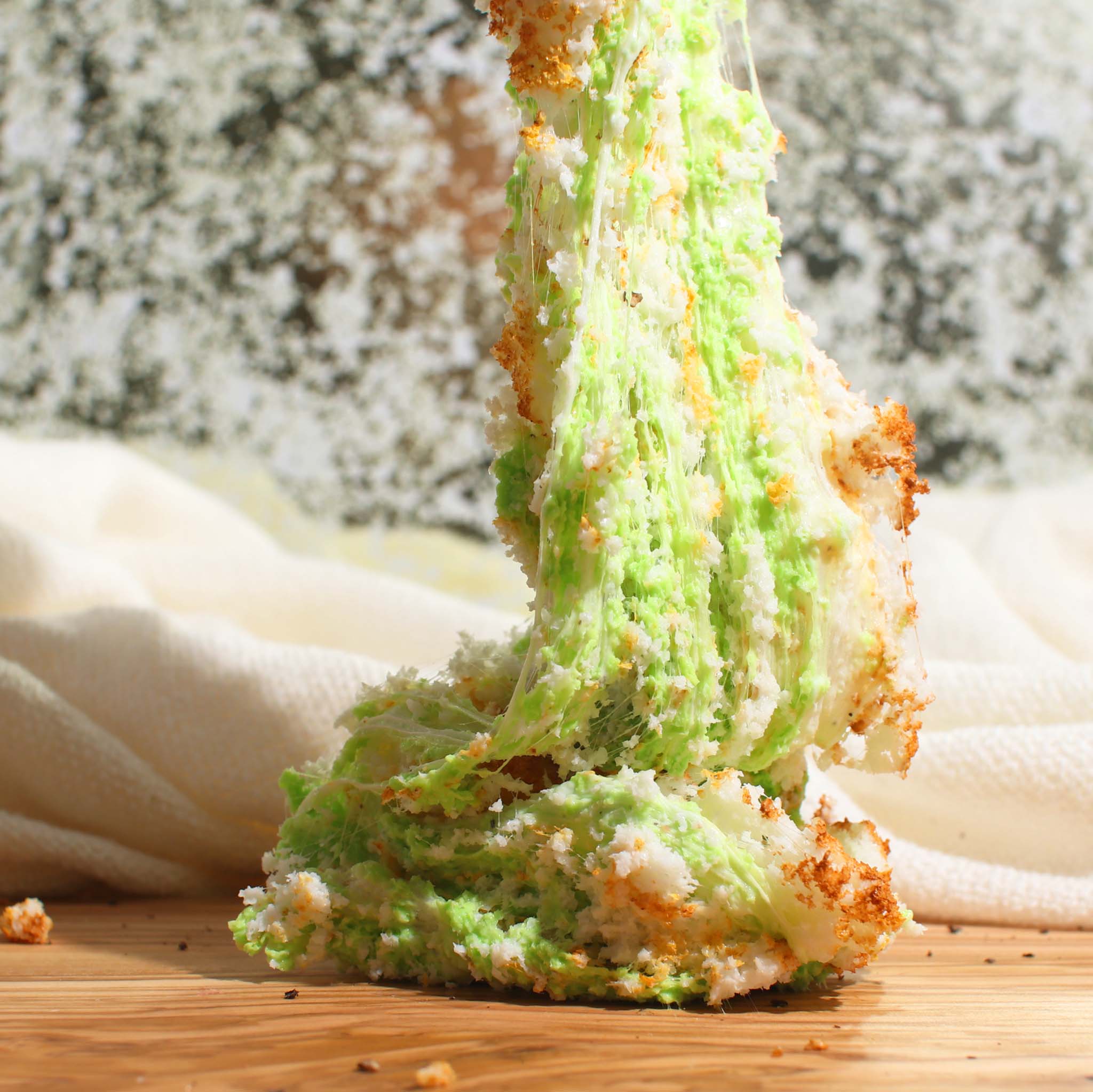 Avocado Toast Egg Savory Crunchy Snow Fizz Scented DIY Slime Fantasies Shop Drizzle Unmixed