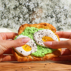 Avocado Toast Egg Savory Crunchy Snow Fizz Scented DIY Slime Fantasies Shop Pull 1