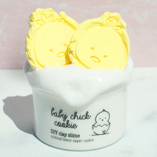 Baby Chick Cookie Yellow White Easter DIY Clay Slime Fantasies Shop 9oz Front View