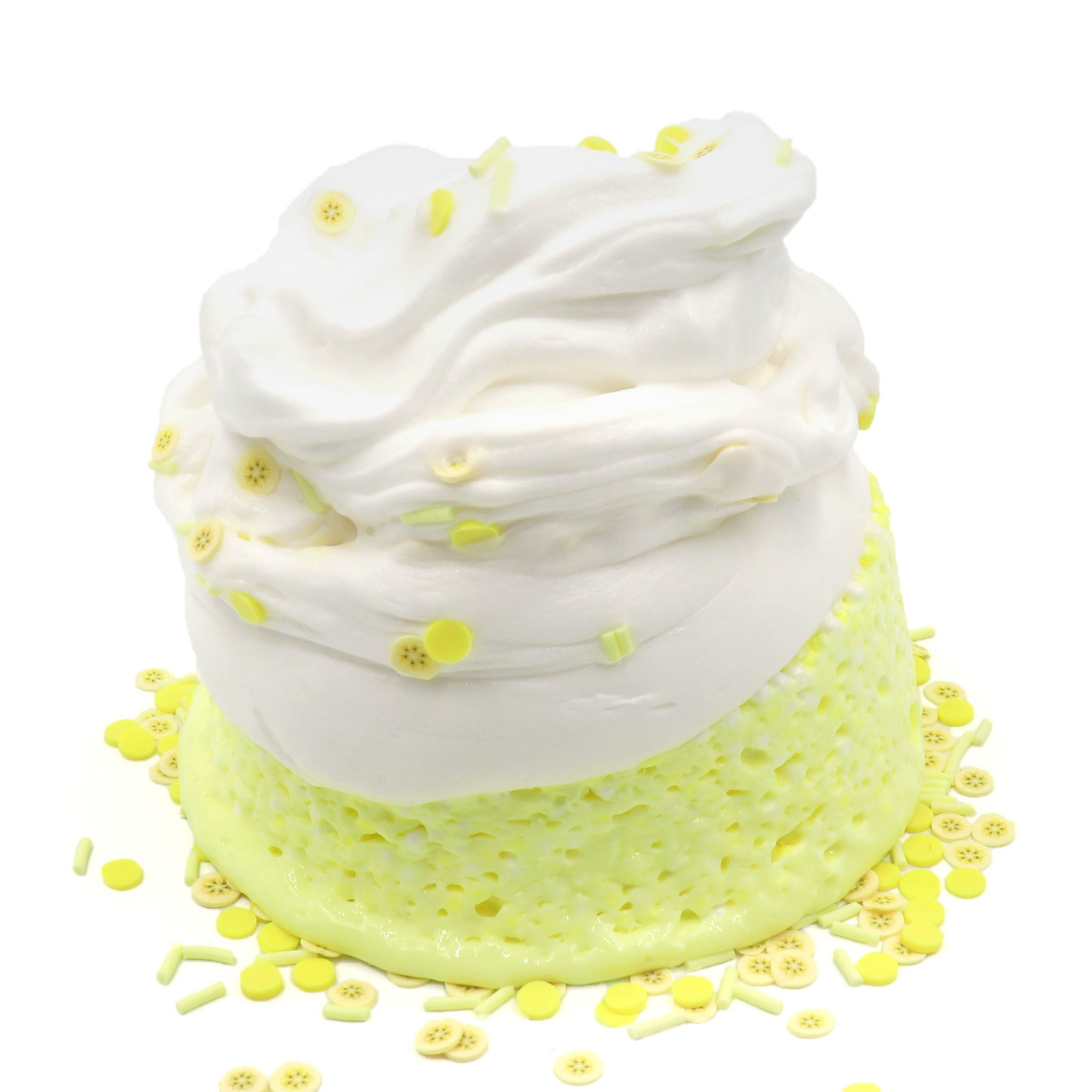 Banana Cream Pie Crunchy Layered Sprinkles Yellow Butter Floam Slime Fantasies Shop 8oz Unboxed