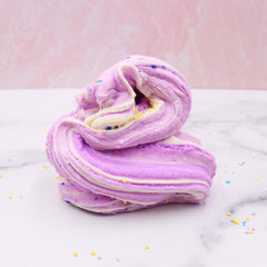 Blueberry Babe Purple Yellow Sprinkles Fruity Fruit Creamy Soft Cloud Creme Slime Fantasies Shop Swirl Layered