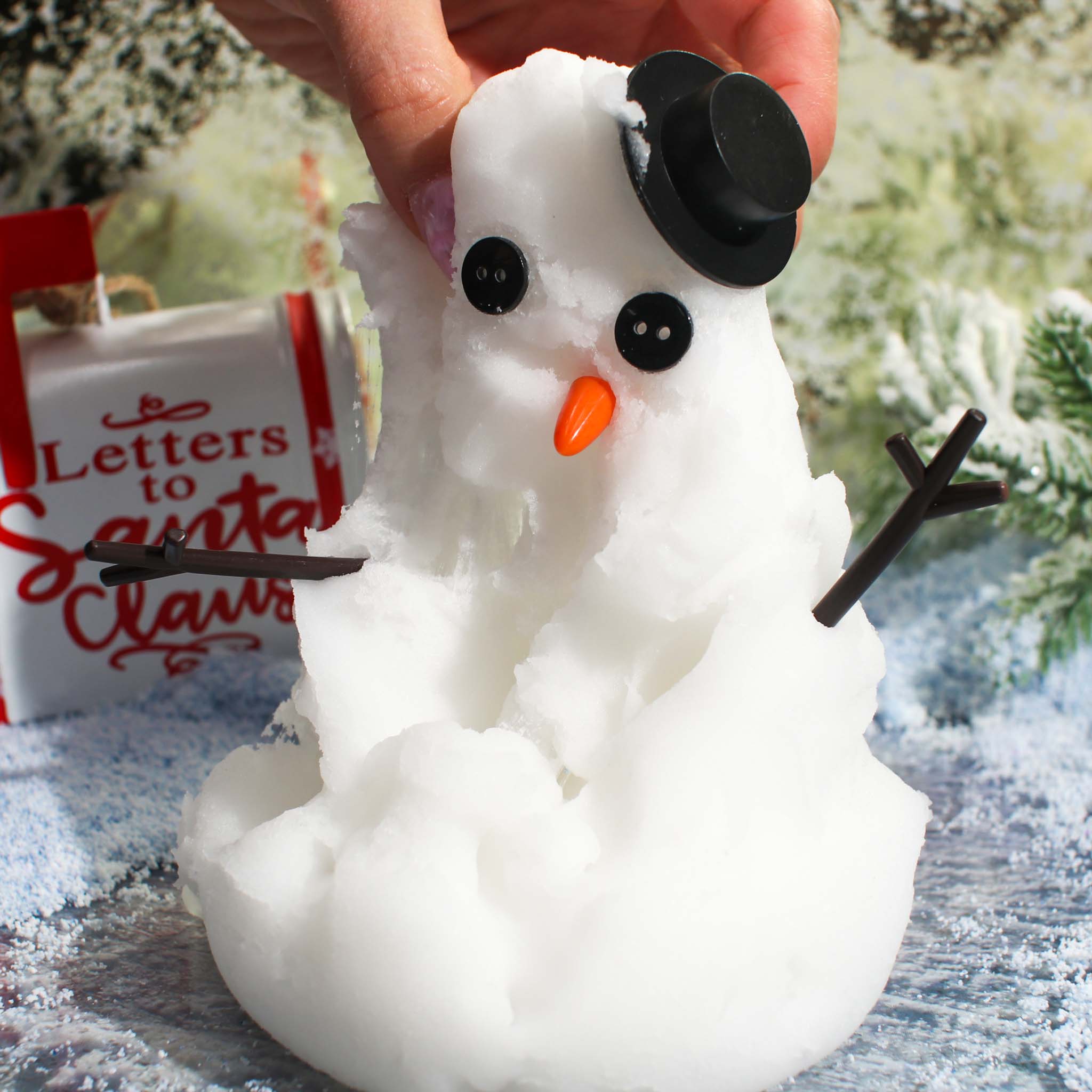 Build Your Own Snowman Christmas Winter White DIY Icee Slime Fantasies Shop 9oz Unboxed Pulled