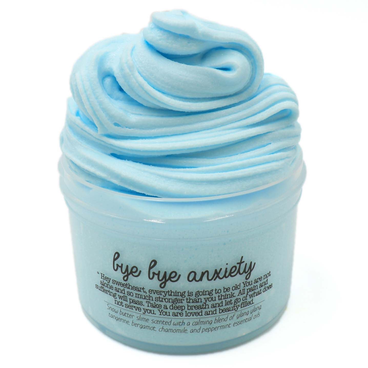 Bye Bye Anxiety Blue Relief Toy Tool Stress Sensory Therapy Dough Aromatherapy Essential Oil Scented Slime Fantasies Shop 7oz Front View
