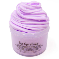 Bye Bye Stress Purple Anxiety Relief Toy Tool Sensory Therapy Dough Aromatherapy Essential Oil Scented Slime Fantasies Shop 7oz Front View