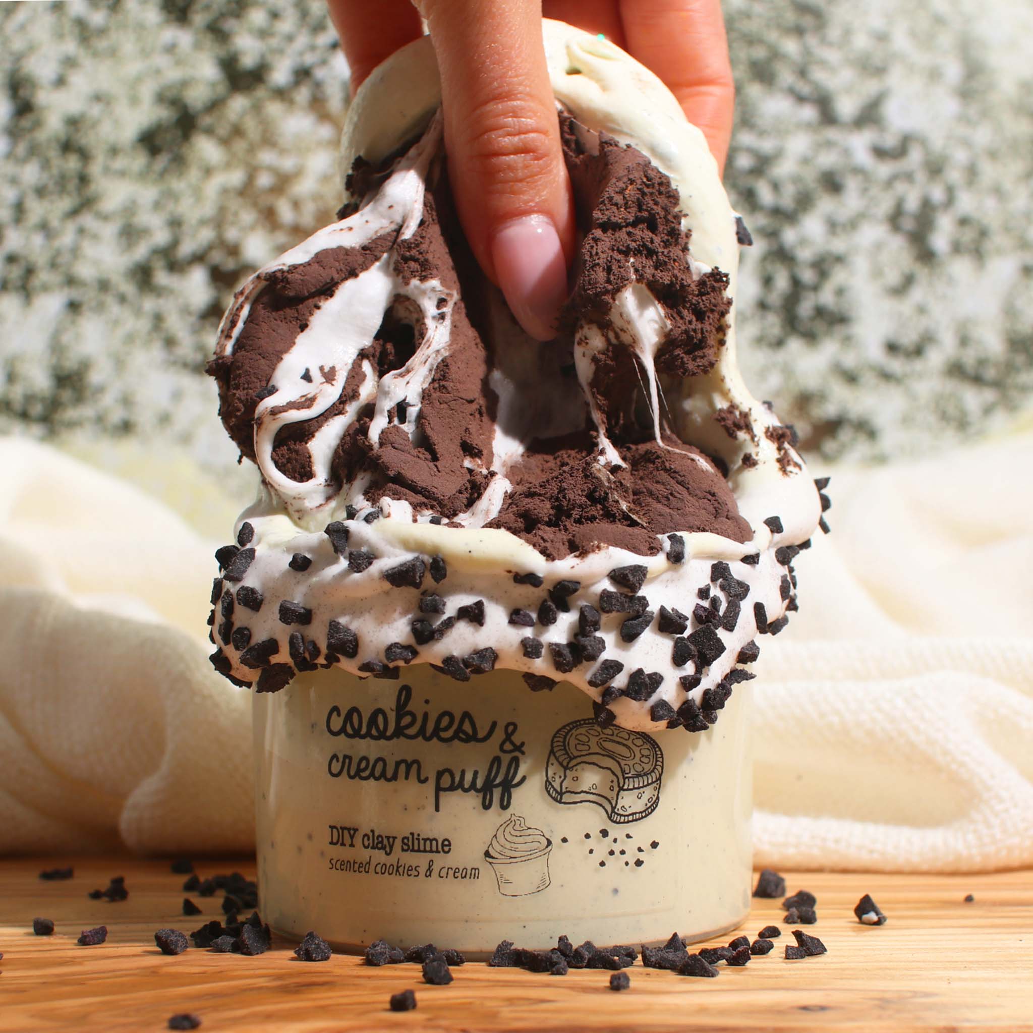 Cookies and Cream Puff Clay Butter Scented DIY Slime Fantasies Shop Pull 2